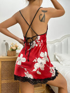 Silk Satin Women Nightgown Sleeveless