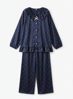Navy Polka Dot Pajama Set