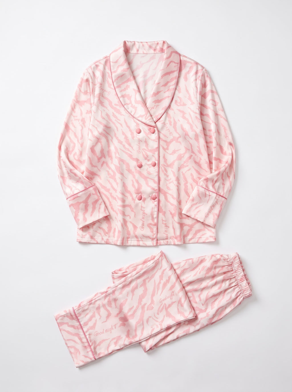Silk Pink Premium Pajamas Set