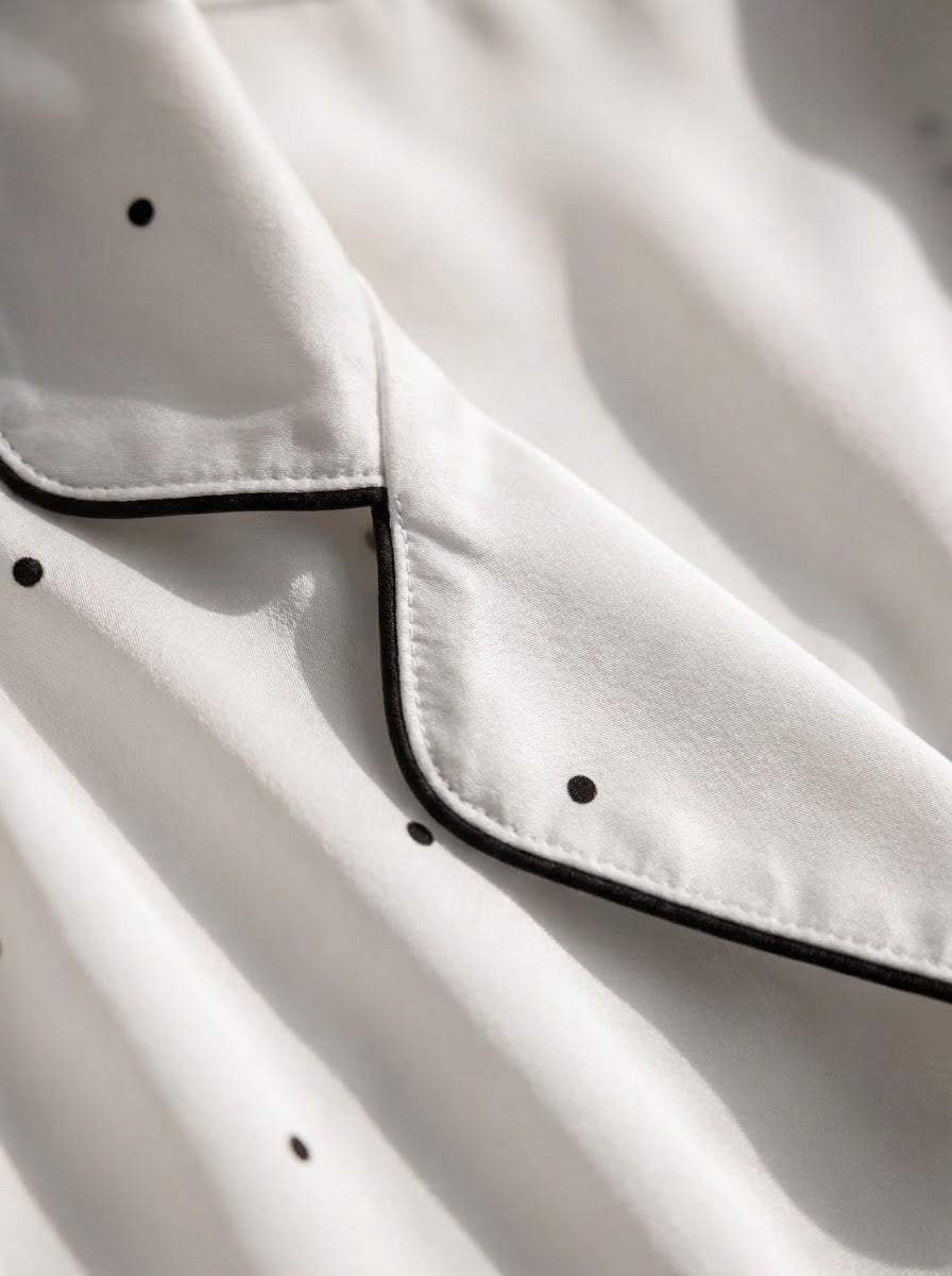 Silk White Premium Pajamas Set