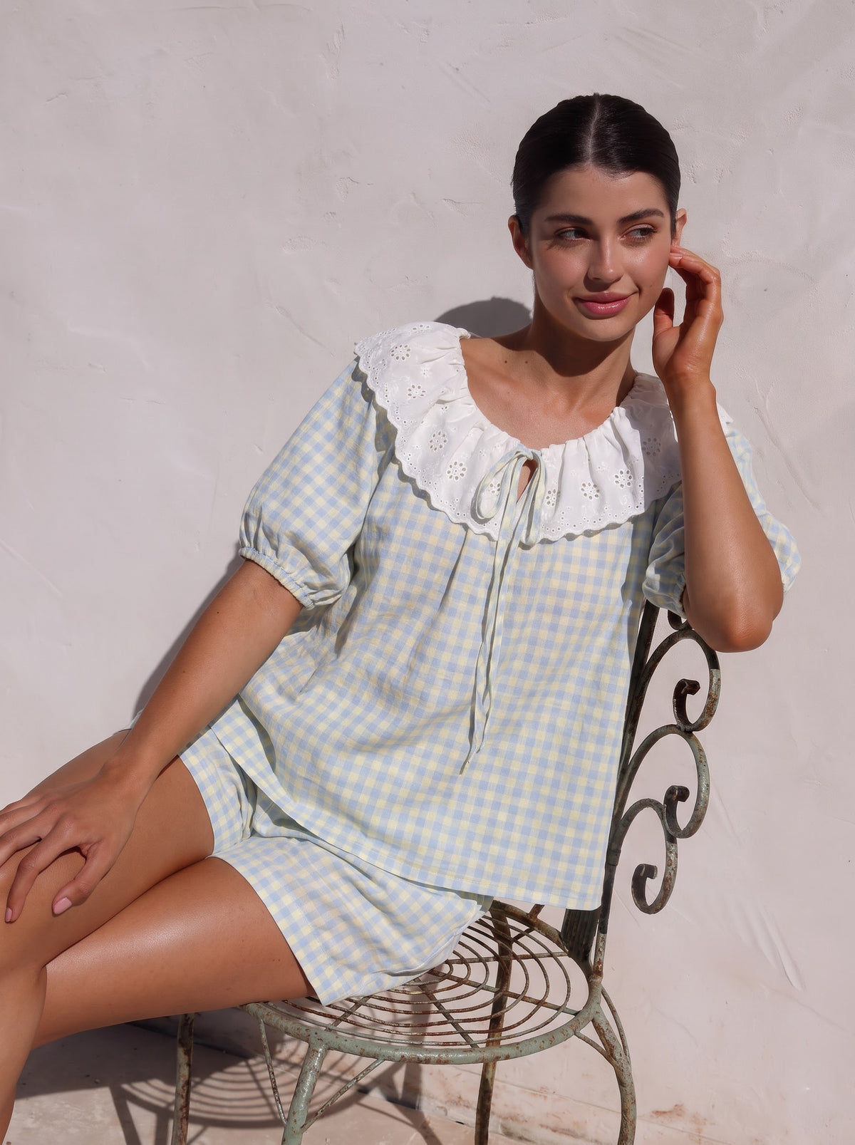 Blue Press Pajamas Set