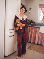 Red Caro Pajamas Set