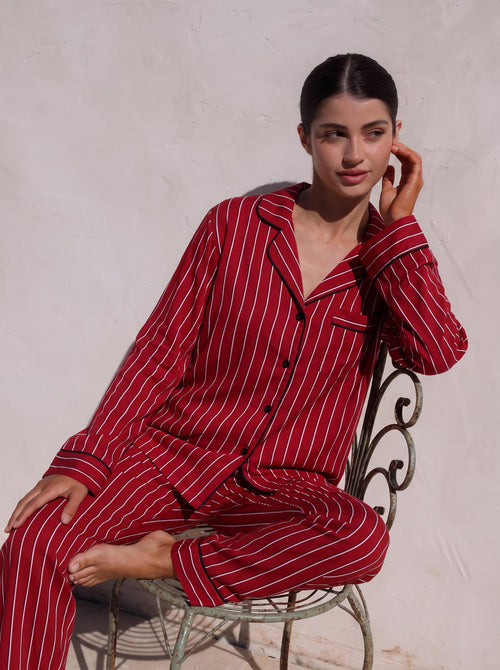 Maroon Pajamas Set