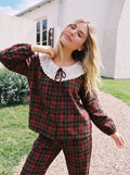 Red Caro Pajamas Set