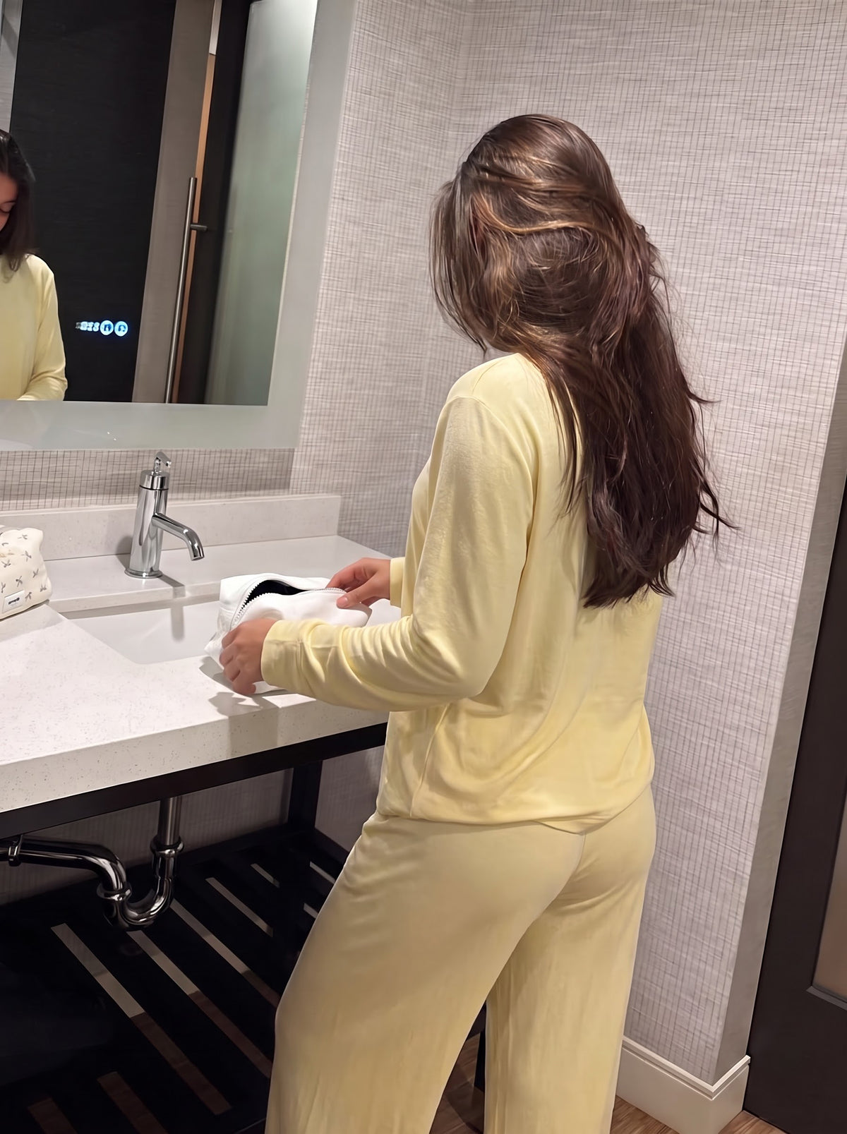 Yellow Solid Cotton Set