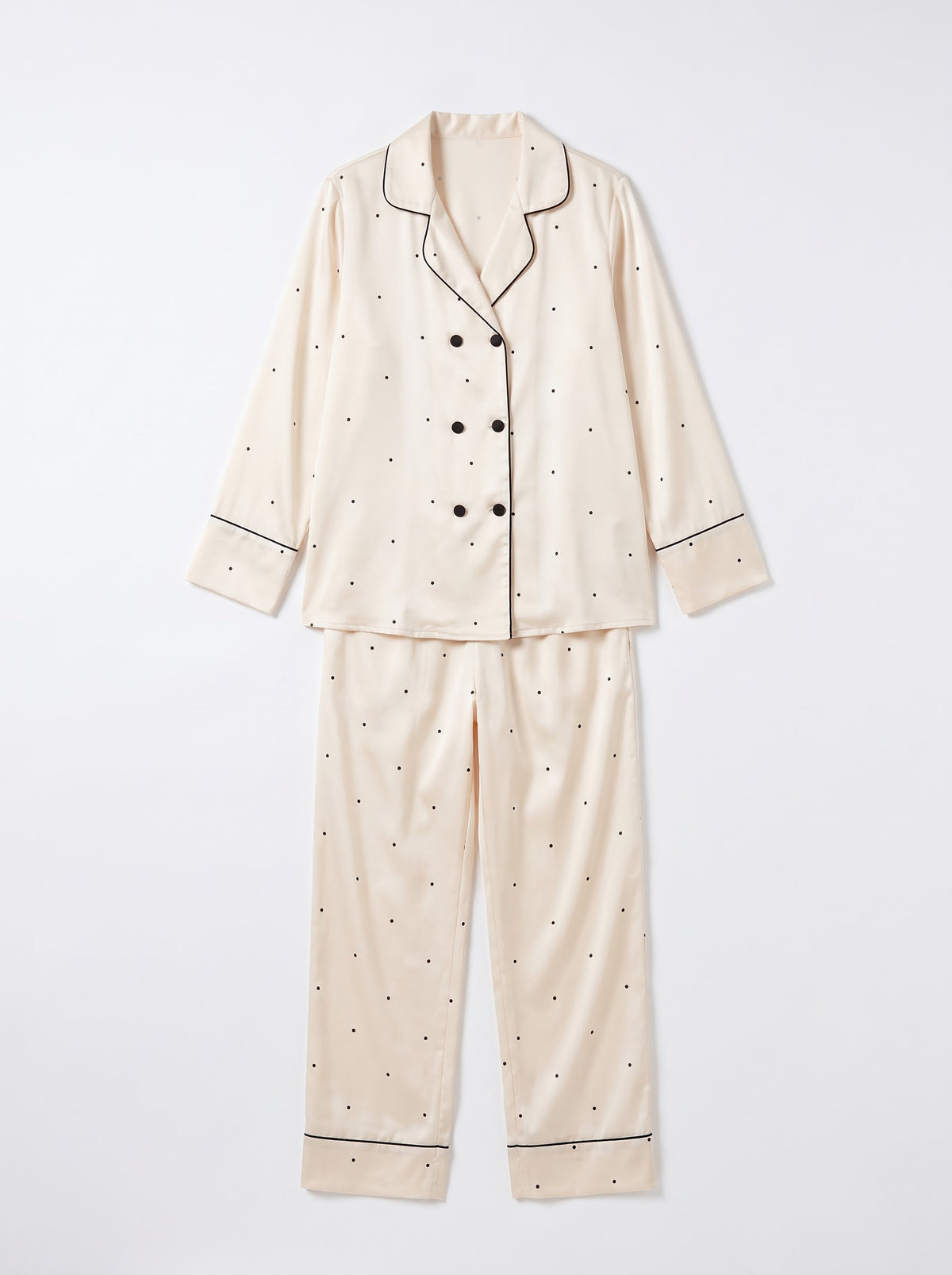 Silk White Premium Pajamas Set