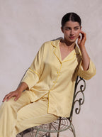 Silk Yellow Pajamas Set