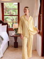 Silk Yellow Pajamas Set