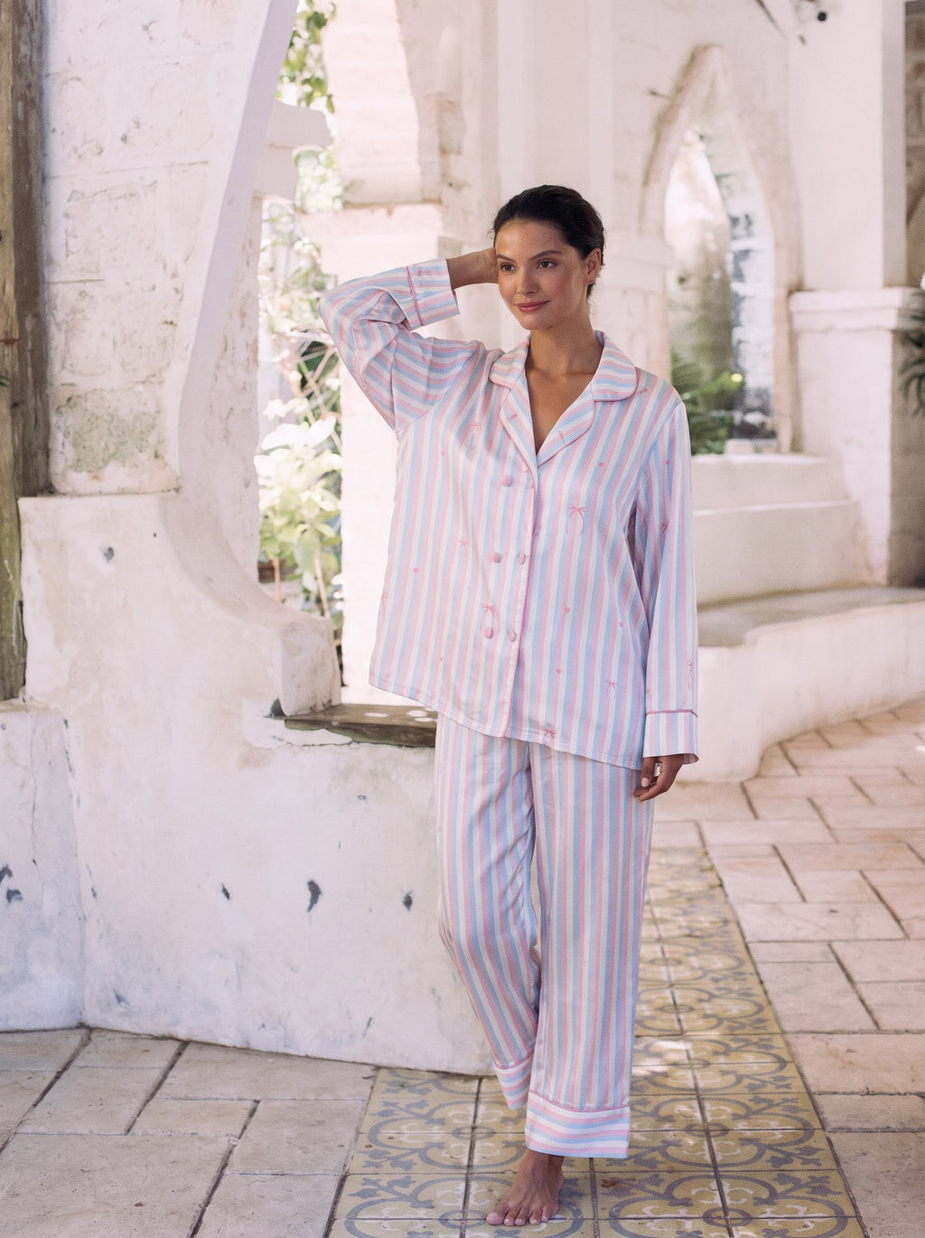 Silk Pink Pajamas Set