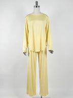 Yellow Solid Cotton Set
