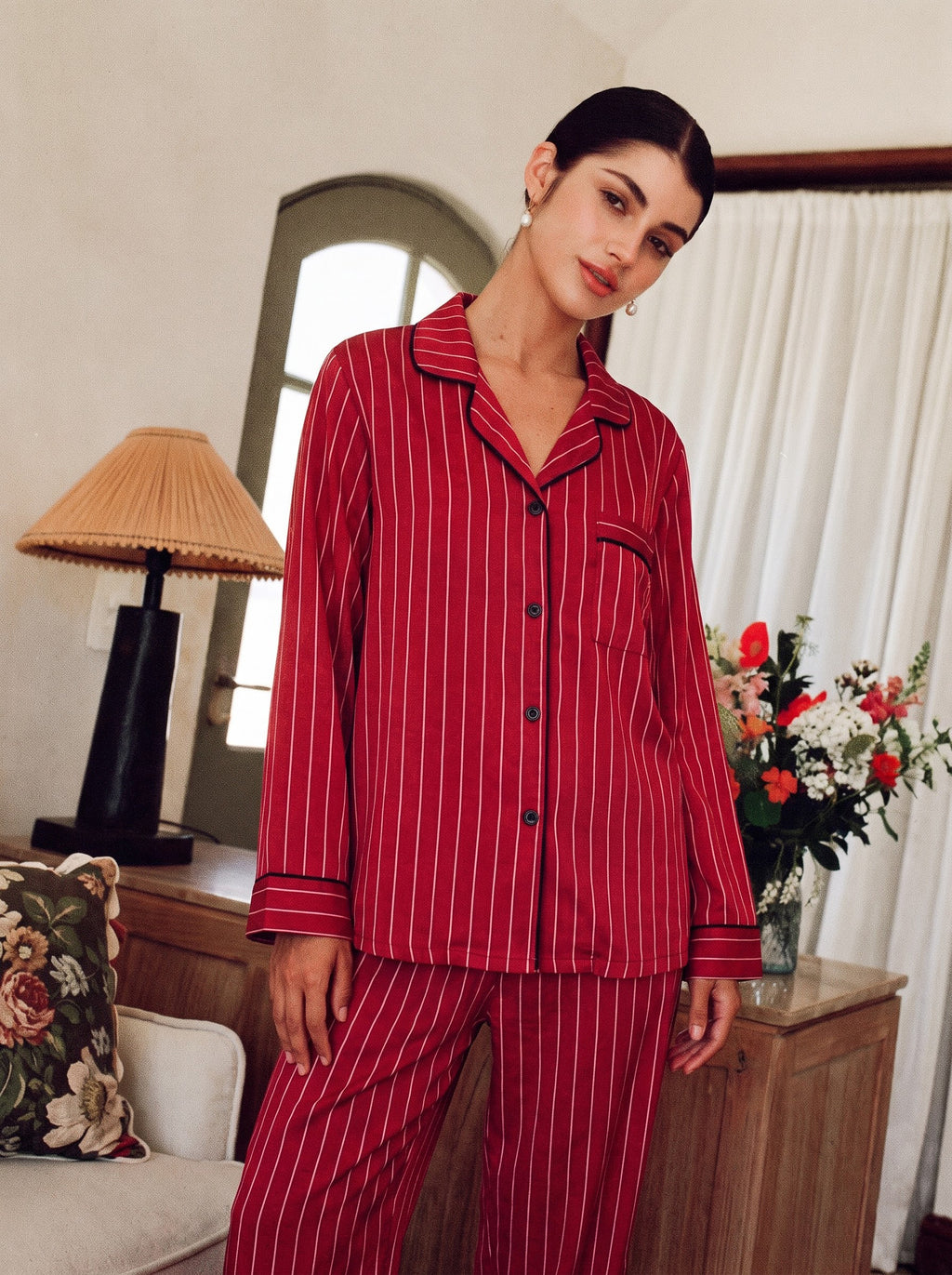 Maroon Pajamas Set