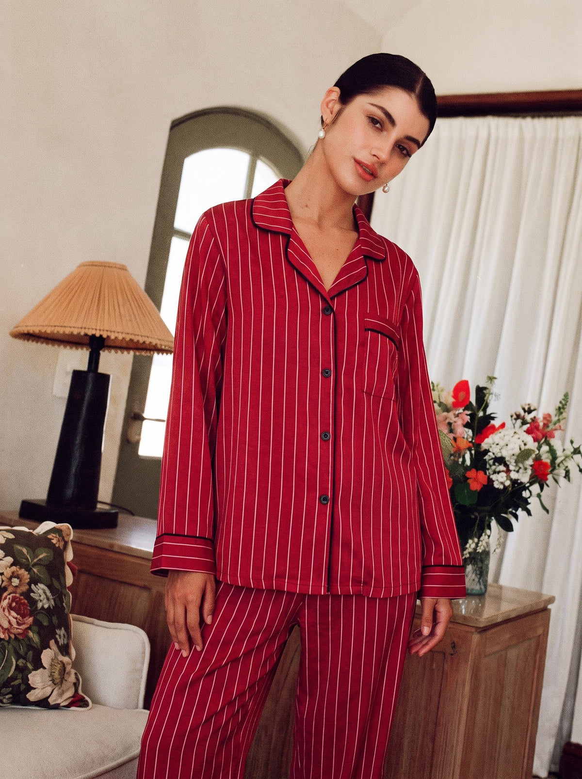 Maroon Pajamas Set