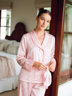 Silk Pink Pajamas Set