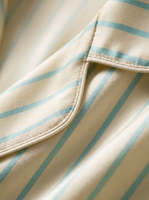 Silk Blue Pajamas Set