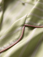 Lime Striped Silky Pajama Set