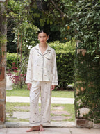 Ivory Dachshund Print Pajama Set