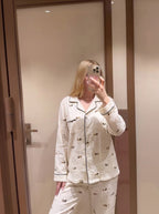 Ivory Dachshund Print Pajama Set