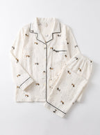 Ivory Dachshund Print Pajama Set