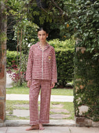 Red Gingham Teddy Bear Pajama Set